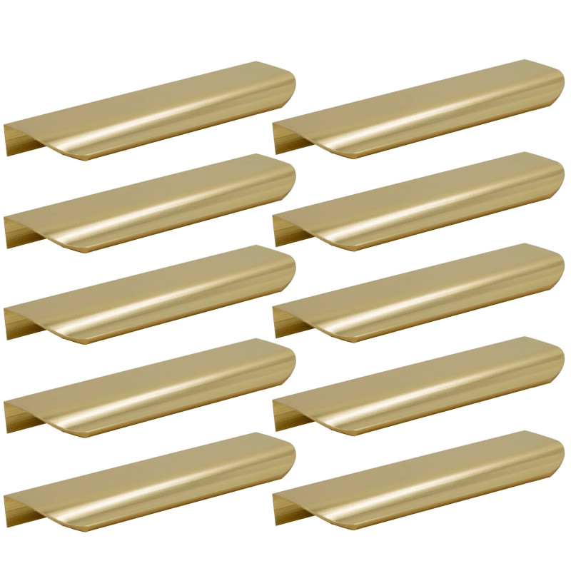 10 x Uchwyt meblowy krawędziowy 130 mm złoty 10 x Uchwyt meblowy krawędziowy 130 mm złoty