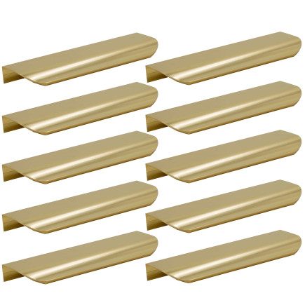 10 x Uchwyt meblowy krawędziowy 130 mm złoty