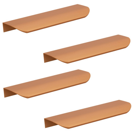 4 x Uchwyt meblowy krawędziowy 130 mm miedziany