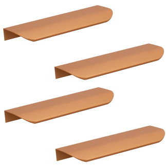 4 x Uchwyt meblowy krawędziowy 200 mm miedziany