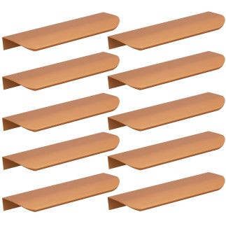 10 x Uchwyt meblowy krawędziowy 200 mm miedziany