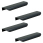 4 x Uchwyt meblowy krawędziowy 350 mm czarny