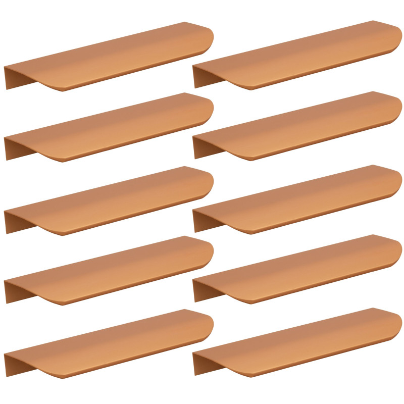 10 x Uchwyt meblowy krawędziowy 350 mm miedziany