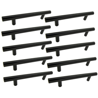 10 x Uchwyt meblowy Reling 96 mm czarny