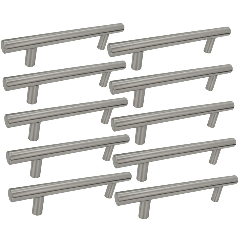 10 x Uchwyt meblowy Reling 96 mm srebrny