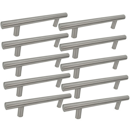 10 x Uchwyt meblowy Reling 96 mm srebrny