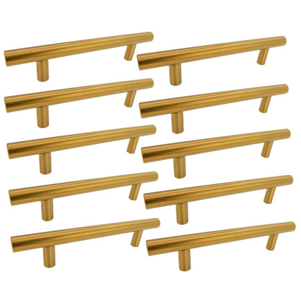 10 x Uchwyt meblowy Reling 96 mm złoty