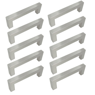 10 x Uchwyt meblowy klasyczny 96 mm srebrny