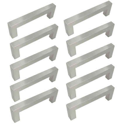 10 x Uchwyt meblowy klasyczny 96 mm srebrny