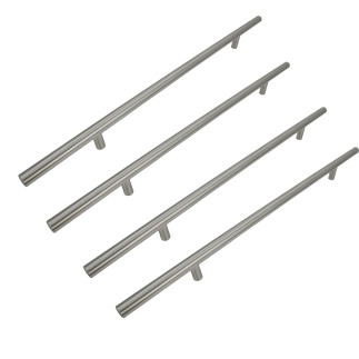 4 x Uchwyt meblowy Reling 224 mm srebrny