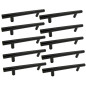 10 x Uchwyt meblowy Reling 128 mm czarny