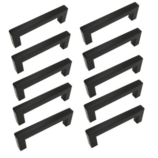 10 x Uchwyt meblowy klasyczny 96 mm czarny