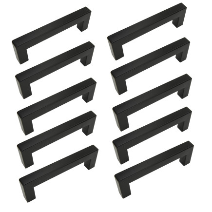 10 x Uchwyt meblowy klasyczny 96 mm czarny