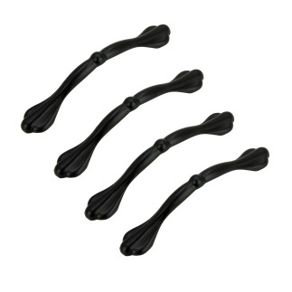 4 x Uchwyt meblowy czarny 96 mm metalowy