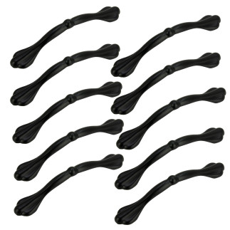 10 x Uchwyt meblowy czarny 96 mm metalowy