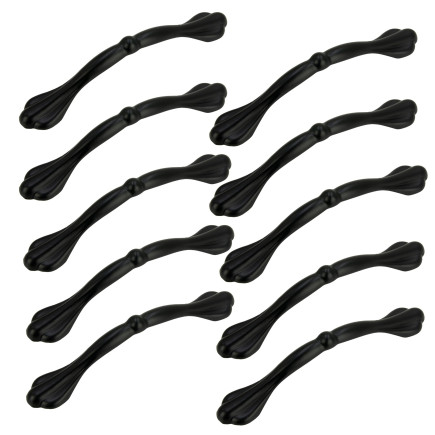 10 x Uchwyt meblowy czarny 96 mm metalowy