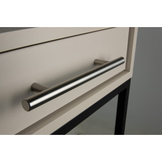 10 x Uchwyt meblowy Reling 128 mm srebrny