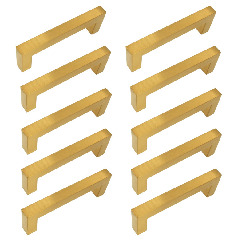 10 x Uchwyt meblowy klasyczny 96 mm złoty