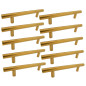 10 x Uchwyt meblowy Reling 128 mm złoty