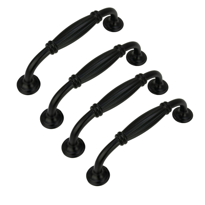 4 x Uchwyt meblowy czarny 96 mm metalowy 4 x Uchwyt meblowy czarny 96 mm metalowy