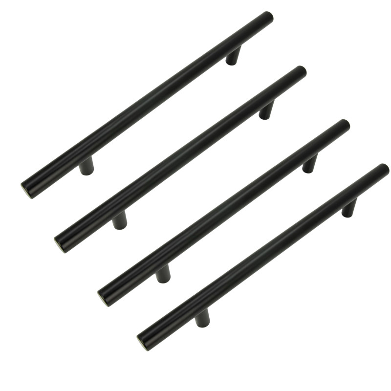 4 x Uchwyt meblowy Reling 160 mm czarny