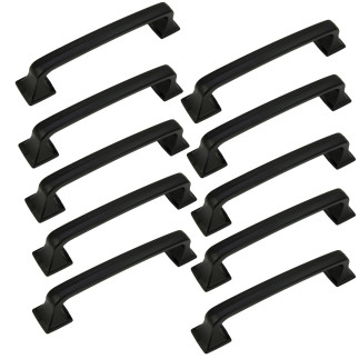 10 x Uchwyt meblowy czarny 96 mm metalowy