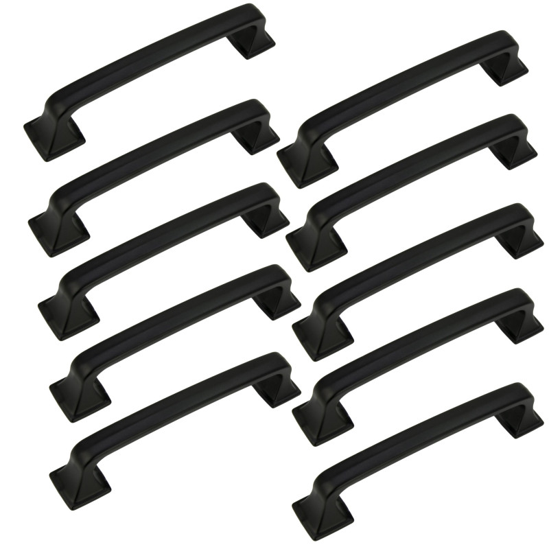 10 x Uchwyt meblowy czarny 96 mm metalowy 10 x Uchwyt meblowy czarny 96 mm metalowy