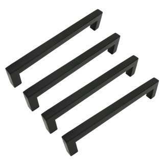 4 x Uchwyt meblowy klasyczny 160 mm czarny