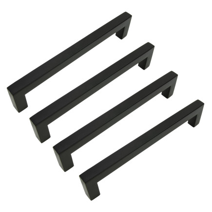4 x Uchwyt meblowy klasyczny 160 mm czarny