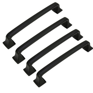 4 x Uchwyt meblowy czarny 128 mm z metalu