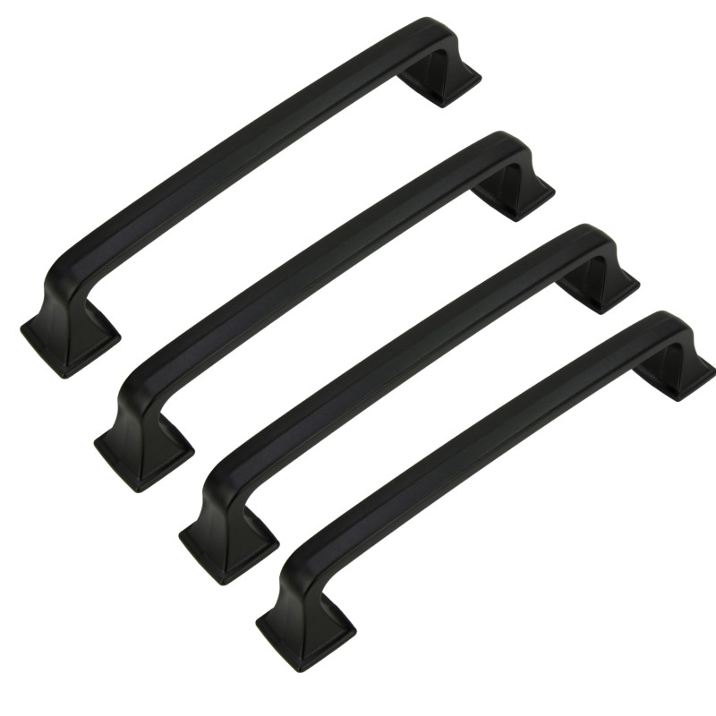 4 x Uchwyt meblowy czarny 128 mm z metalu