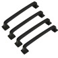 4 x Uchwyt meblowy czarny 128 mm z metalu