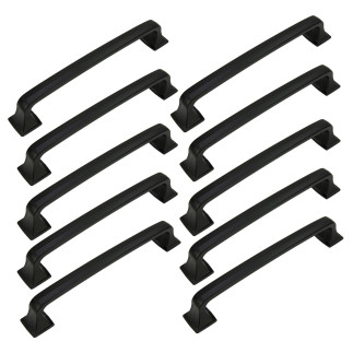 10 x Uchwyt meblowy czarny 128 mm z metalu