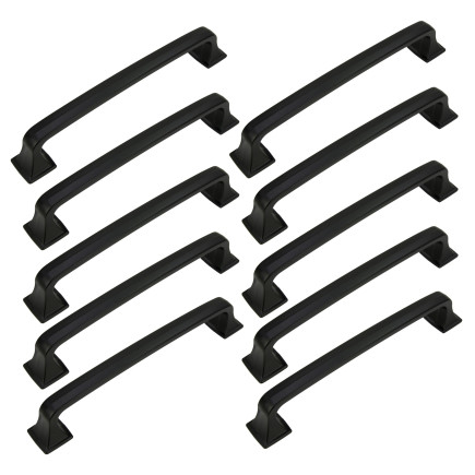 10 x Uchwyt meblowy czarny 128 mm z metalu