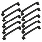 10 x Uchwyt meblowy czarny 128 mm z metalu