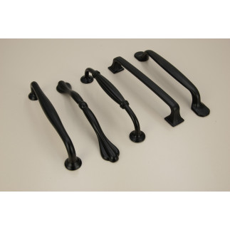 10 x Uchwyt meblowy czarny 128 mm z metalu