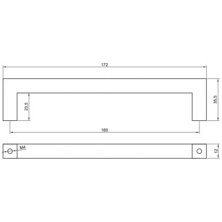 4 x Uchwyt meblowy klasyczny 160 mm złoty
