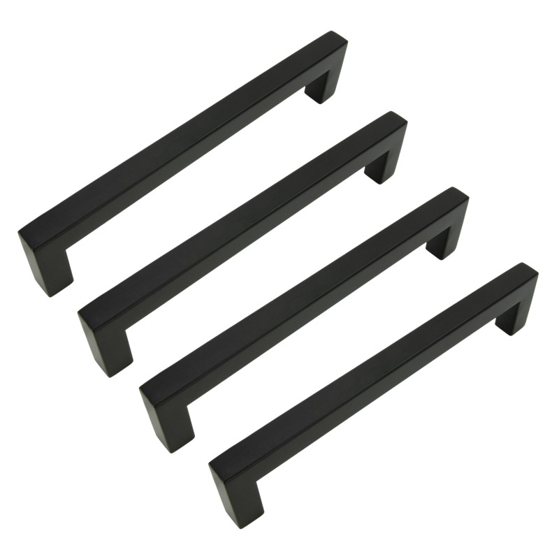 4 x Uchwyt meblowy klasyczny 192 mm czarny