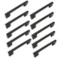 10 x Uchwyt meblowy czarny 96 mm metalowy