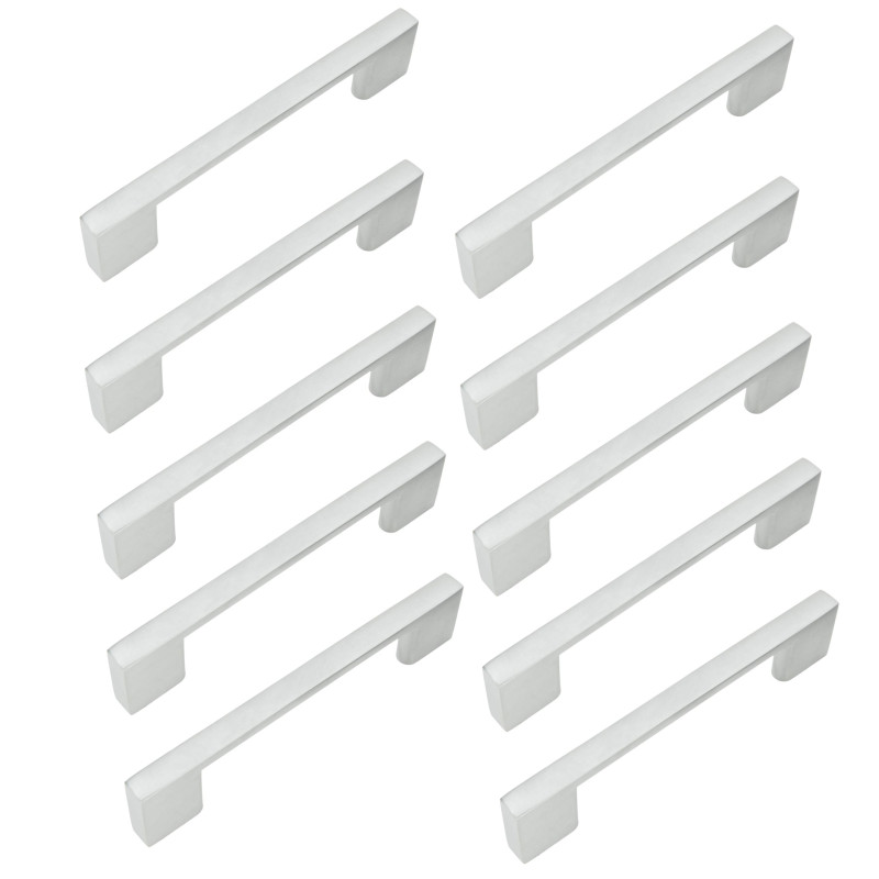 10 x Uchwyt meblowy srebrny 96 mm metalowy