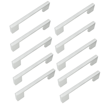 10 x Uchwyt meblowy srebrny 96 mm metalowy