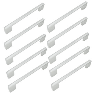 10 x Uchwyt meblowy srebrny 128 mm metalowy