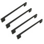 4 x Uchwyt meblowy czarny 192 mm metalowy