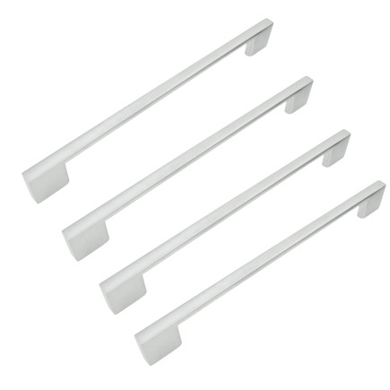 4 x Uchwyt meblowy srebrny 192 mm metalowy