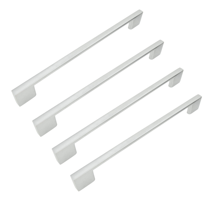 4 x Uchwyt meblowy srebrny 224 mm metalowy