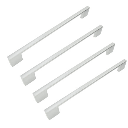 4 x Uchwyt meblowy srebrny 224 mm metalowy