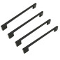 4 x Uchwyt meblowy czarny 256 mm metalowy