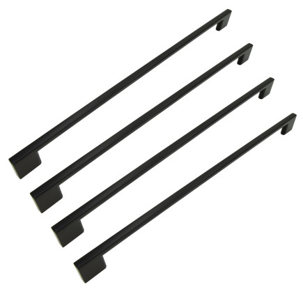 4 x Uchwyt meblowy czarny 320 mm metalowy