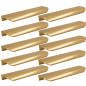 10 x Uchwyt meblowy krawędziowy 130 mm złoty ciemniejszy 10 x Uchwyt meblowy krawędziowy 130 mm złoty ciemniejszy