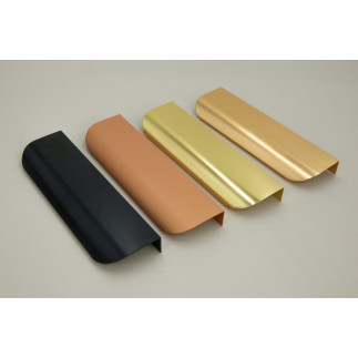 10 x Uchwyt meblowy krawędziowy 130 mm złoty ciemniejszy